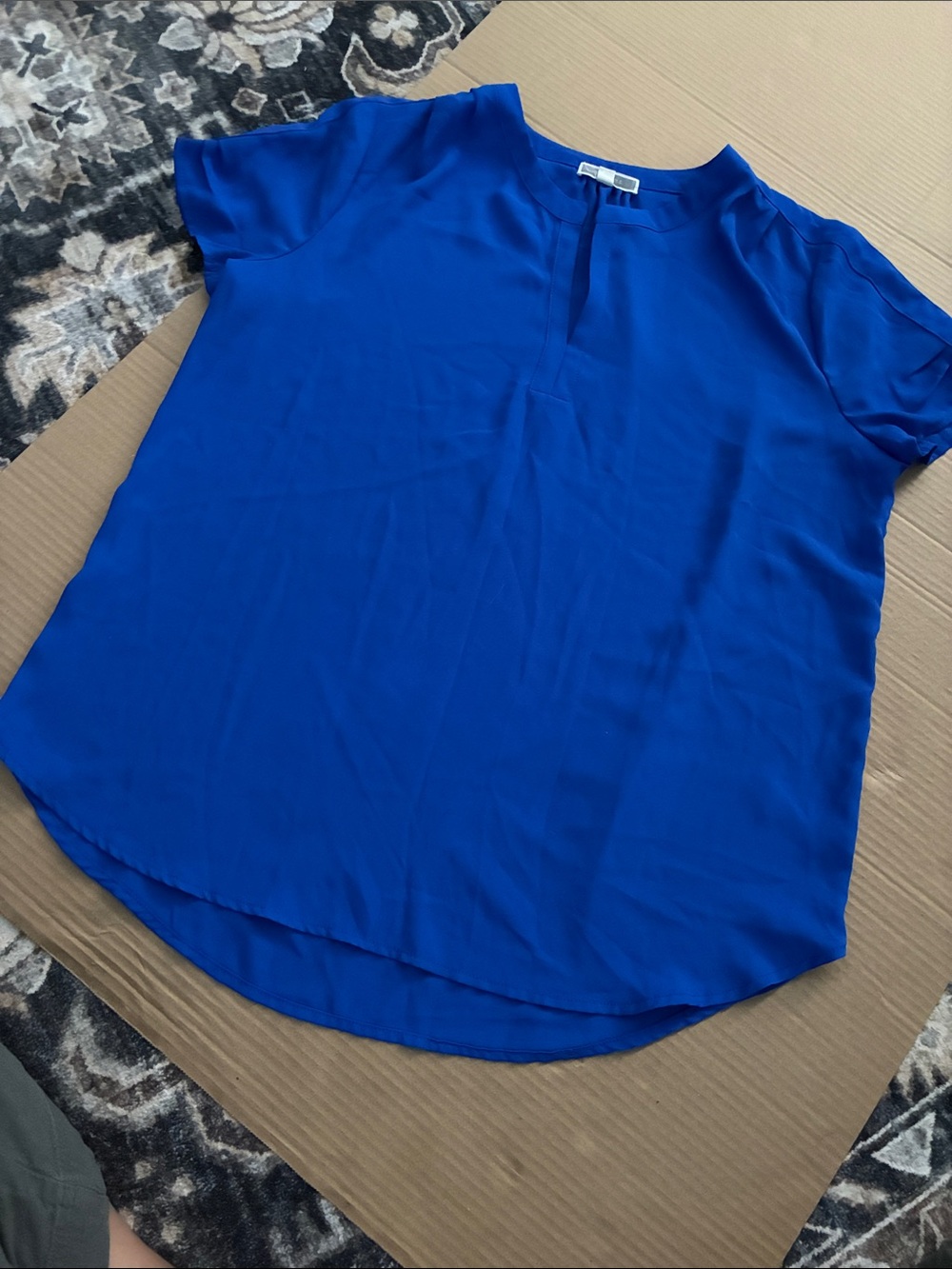Women’s Royal Blue Short Sleeve Blouse